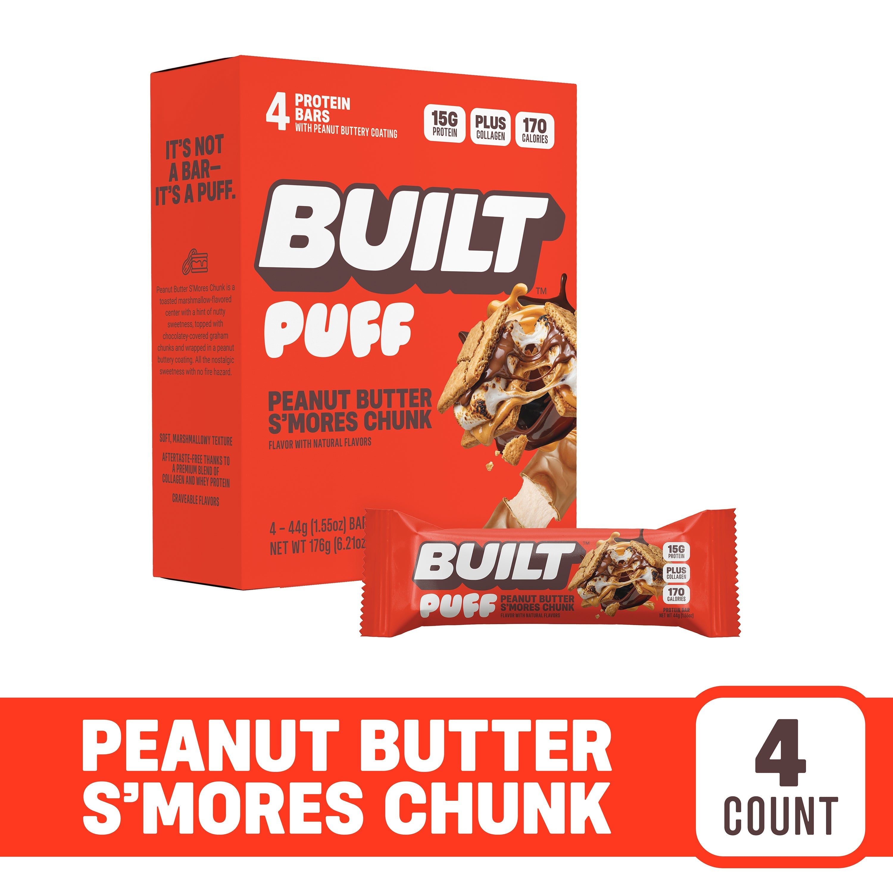 Peanut Butter S'mores Chunk Puff - 4ct
