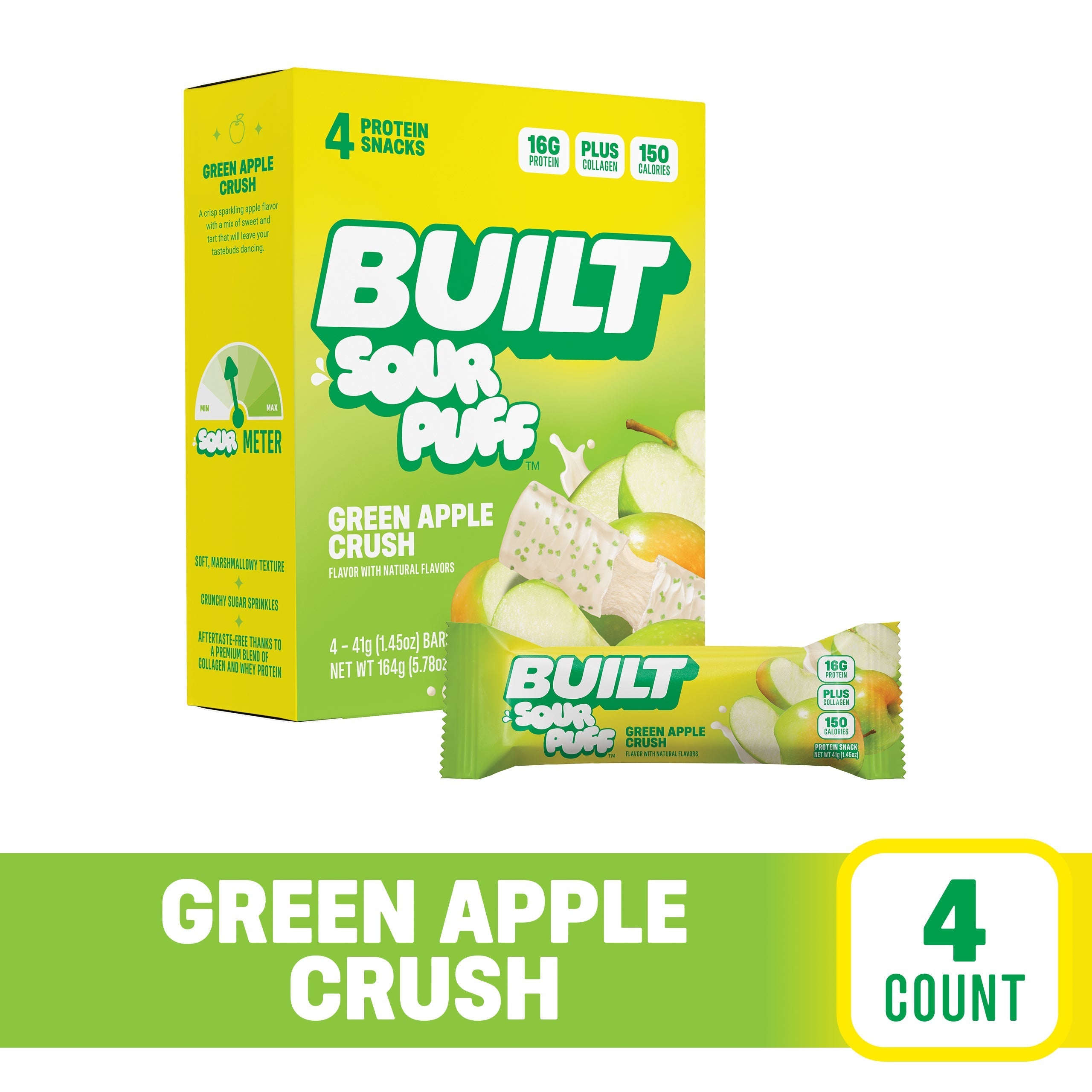 Green Apple Crush Sour Puff 4ct