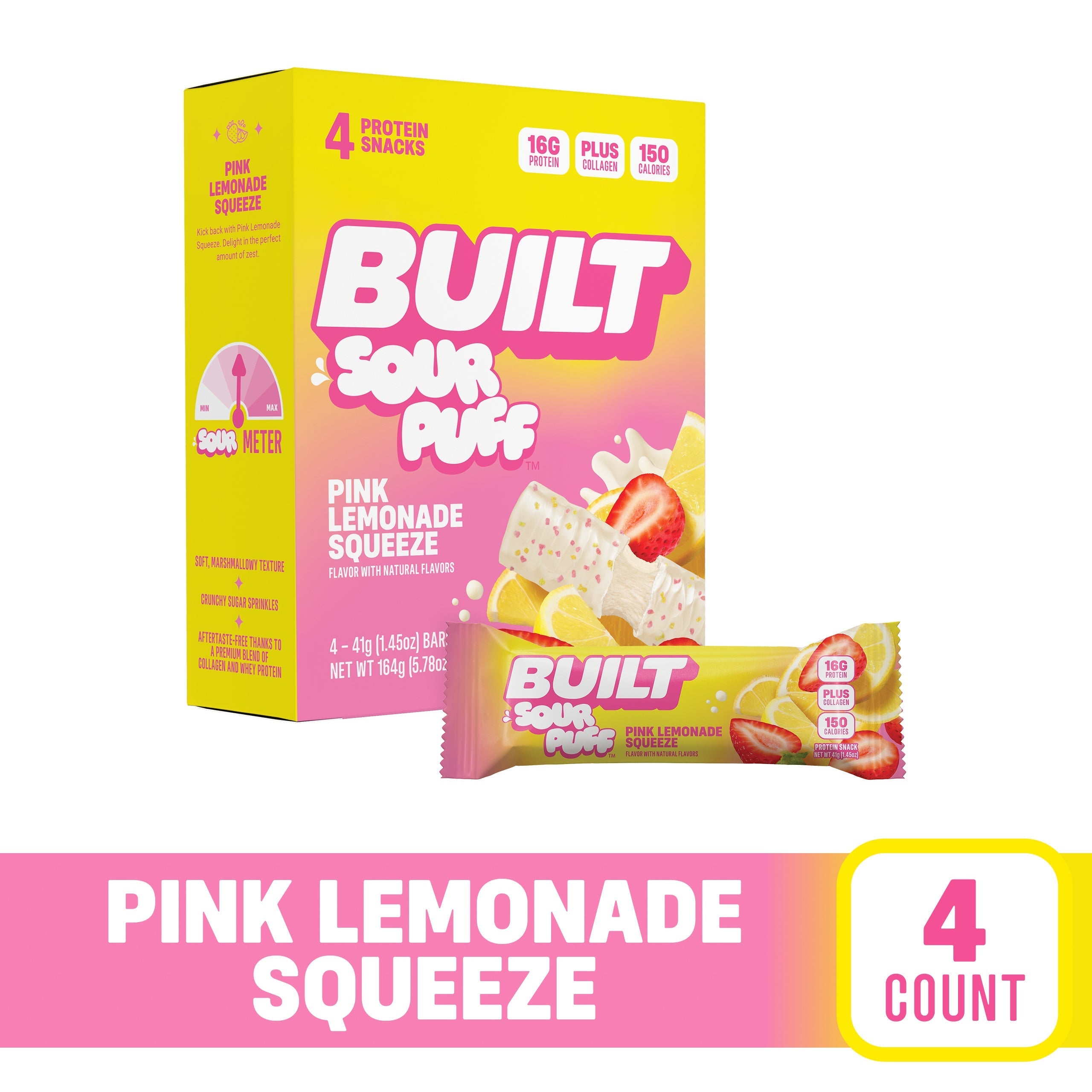 Pink Lemonade Squeeze Sour Puff 4ct