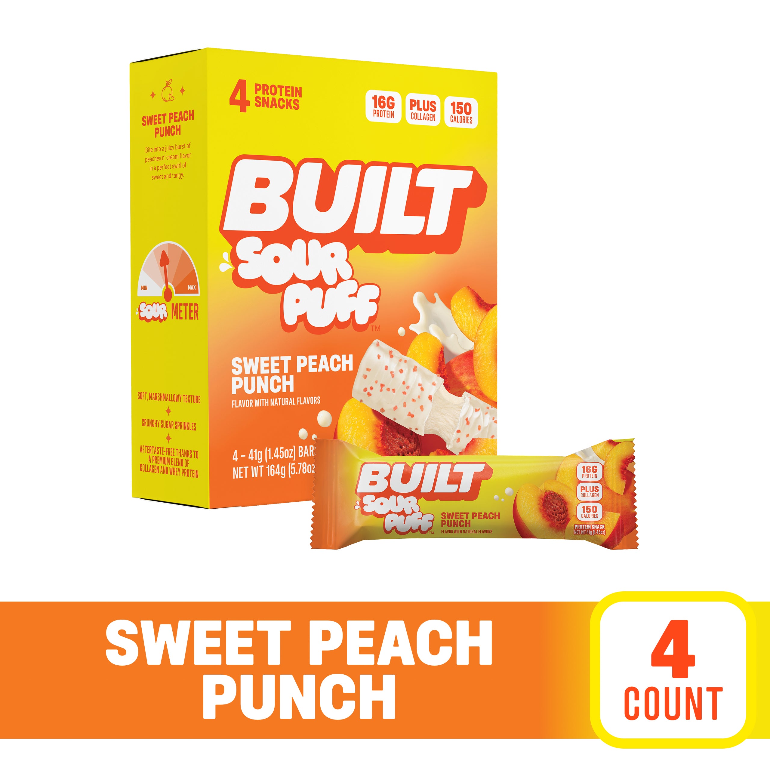 Sweet Peach Punch Sour Puff 4ct